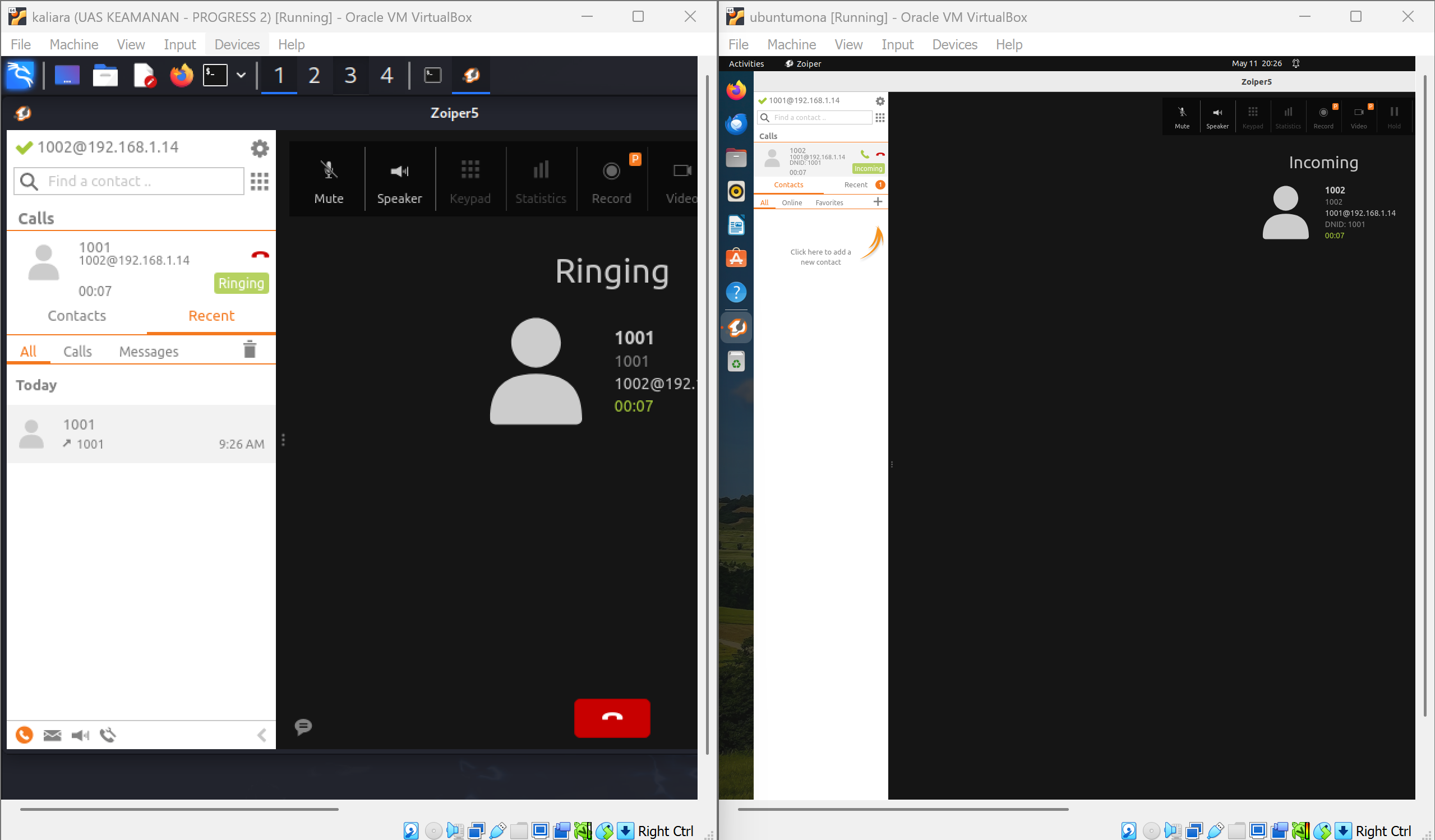 Jaringan VoIP dengan Kamailio
